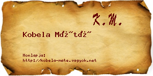 Kobela Máté névjegykártya