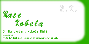 mate kobela business card